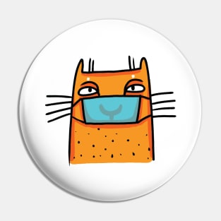 Cat In A Mask Pin