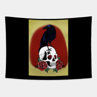 Raven Skull Tapestry