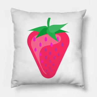 Cute Strawberry Flat Design Pillow