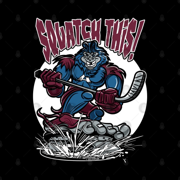 Squatch This Bigfoot Hockey Player Mascot by eShirtLabs