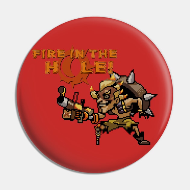 Overwatch - 16-Bit Junkrat Quote Pin by wyckedguitarist