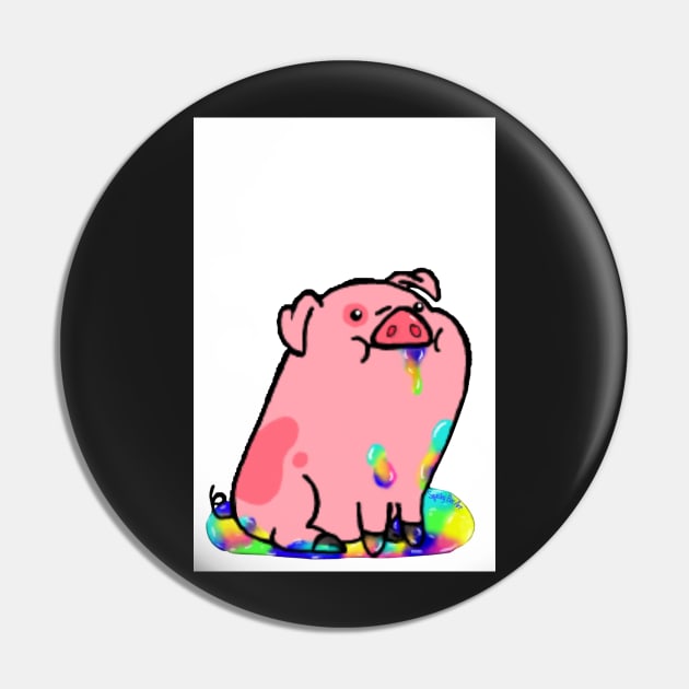 Trippy Pig Pin by SquishyBeeArt