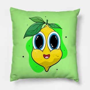 Happy kawaii lemon. Pillow