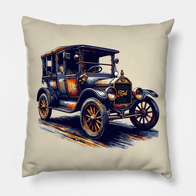 Ford Model T Pillow by Vehicles-Art