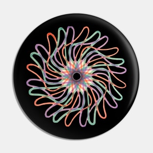 Spirograph Pinwheel Pattern Pin