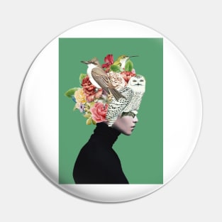 Lady with Birds(portrait) 2 Pin