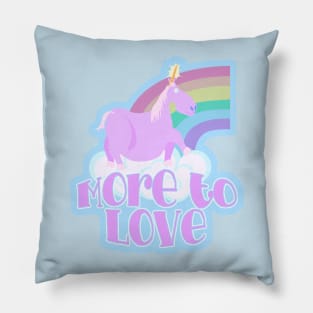 Chubby Unicorn Slogan Pillow