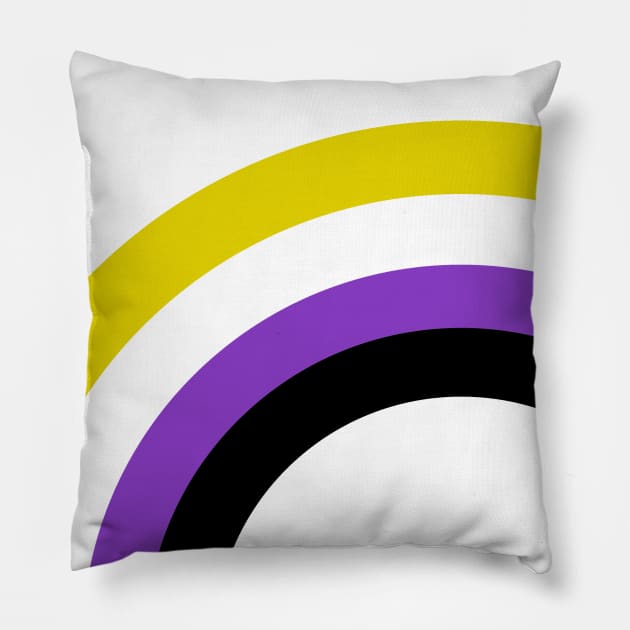 Non-Binary Rainbow Pillow by epiclovedesigns