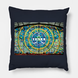 Tesla Radio stained glass window - Prague Pillow