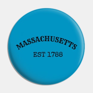 Massachusetts Est 1788 Pin