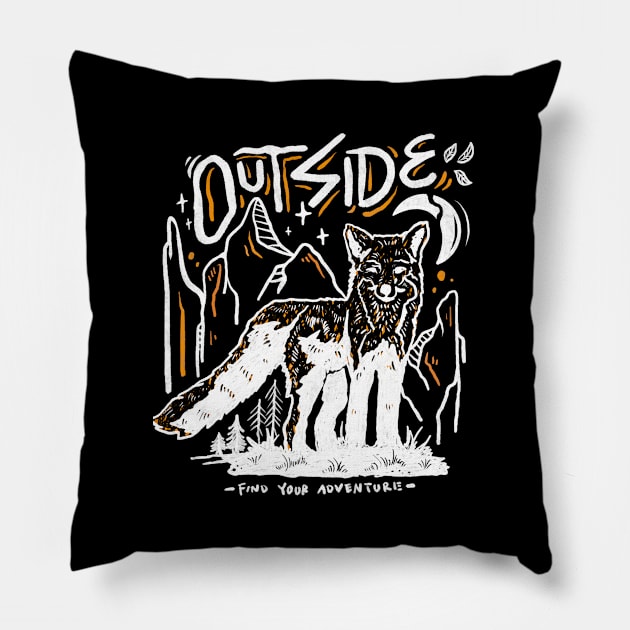 Outside Merch Pillow by March Merch Store