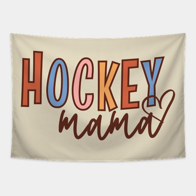 Hockey Mama | Hockey Sports Mom | Match Game Day Tapestry by WaBastian