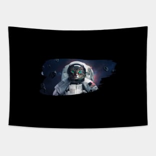 Cat Astronaut Funny Animal Science Fiction Amazing Galaxy Tapestry