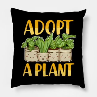 Cute Adopt a Plant Succulent & Gardening Planting Pillow