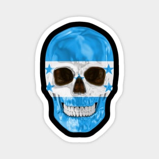 Honduras Flag Skull - Gift for Honduran With Roots From Honduras Magnet