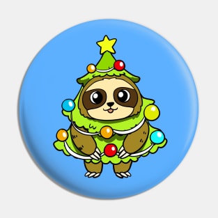 Christmas Sloth Pin