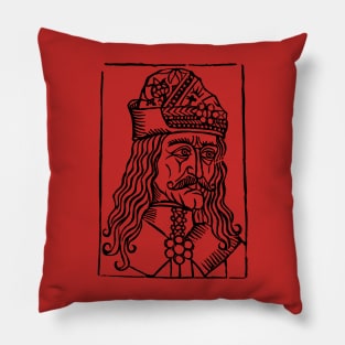 Vlad Tepes Woodcut Pillow