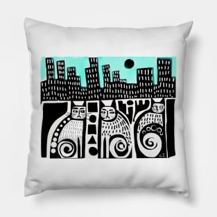 City Cats Pillow