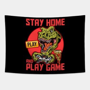 dinosaur which play video game Tapestry