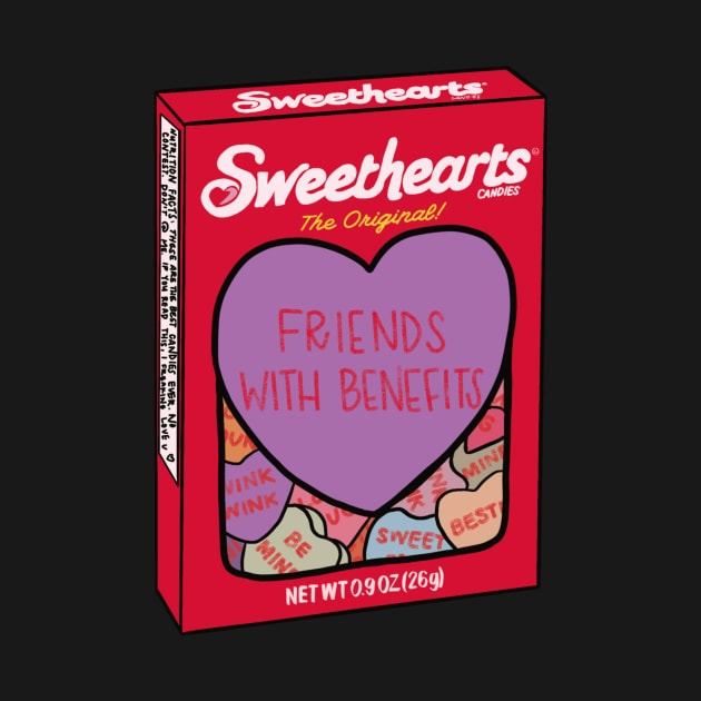 Friends With Benefits Conversation Heart by Friends In Tees