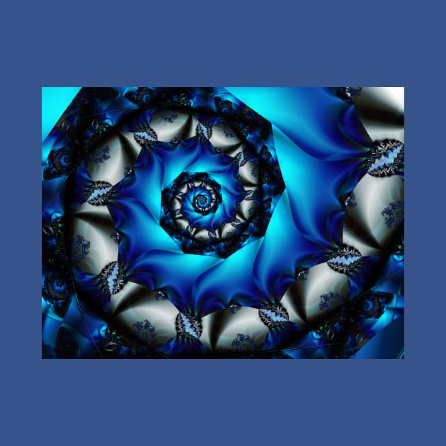 Blue spiral fractal by pinkal