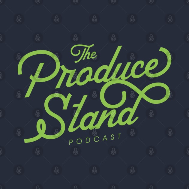 The Produce Stand Podcast secondary logo lime green by Produce Stand Podcast