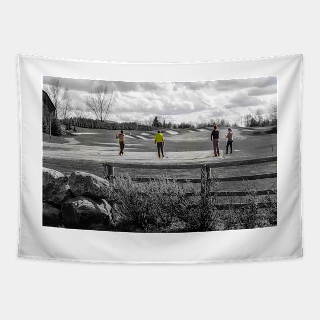 Golf Day Dream 1 Tapestry by Robert Alsop