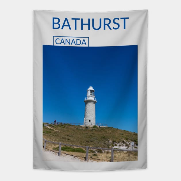 Bathurst New Brunswick Canada Souvenir Lighthouse Gift for Canadian Canada Day Present Souvenir T-shirt Hoodie Apparel Mug Notebook Tote Pillow Sticker Magnet Tapestry by Mr. Travel Joy