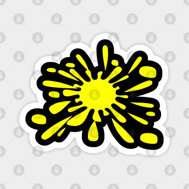 Splat - Yellow Magnet by Boo Face Designs