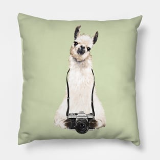 Llama the Photographer Pillow