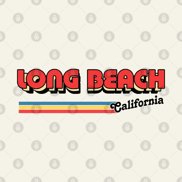 Long Beach // Retro Typography Design by DankFutura