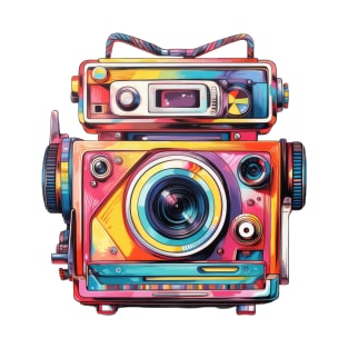 Retro multi-color Camera T-Shirt