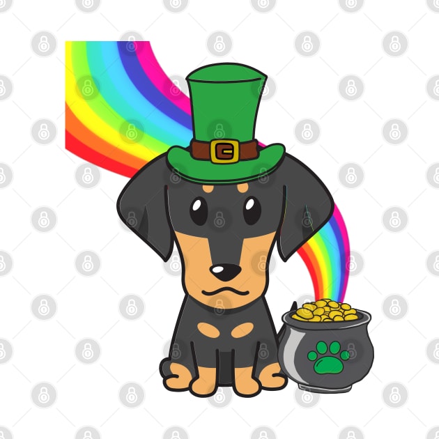 Funny dachshund celebrates st patricks day by Pet Station