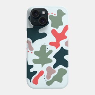 Tropical abstract shapes - Blue Phone Case