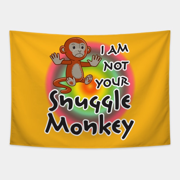 Snuggle Monkey Tapestry by WhatProductionsBobcaygeon