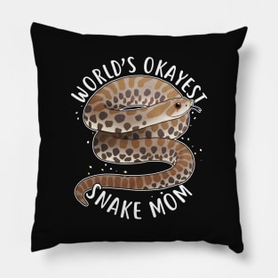 World's Okayest Hognose Snake Mom Pillow