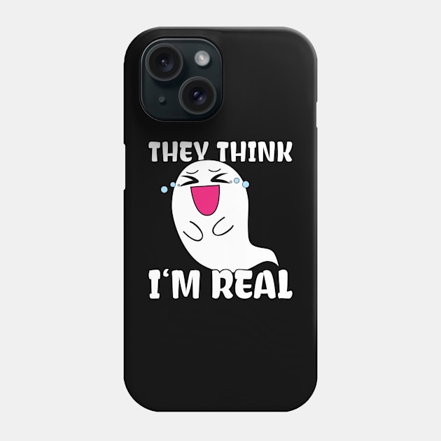 Cute Laughing Ghost Phone Case by ninarts