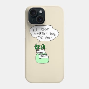 Cucumbers taking a dip Phone Case