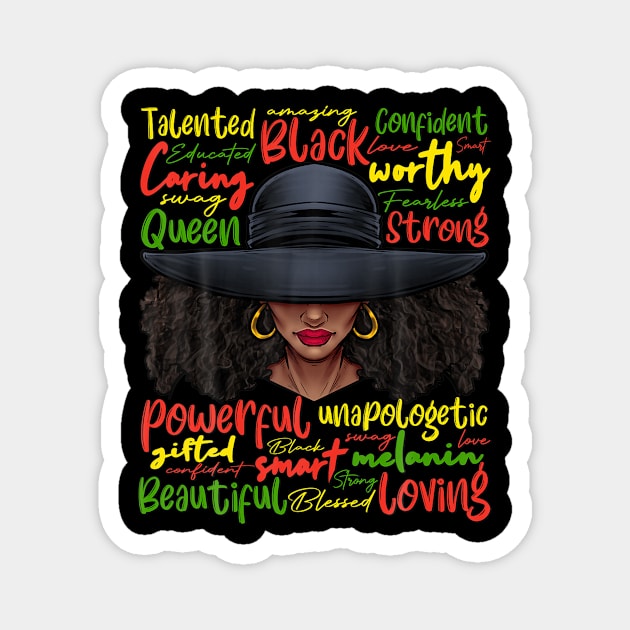 African Black History African American Ladies Juneteenth Magnet by meldypunatab