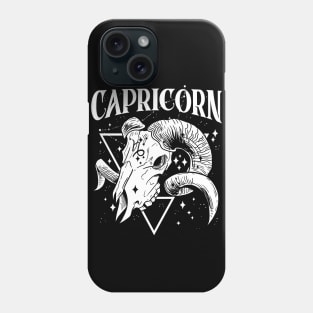 CAPRICORN Charm Astronomy Witch Shirt Skull constellation Phone Case