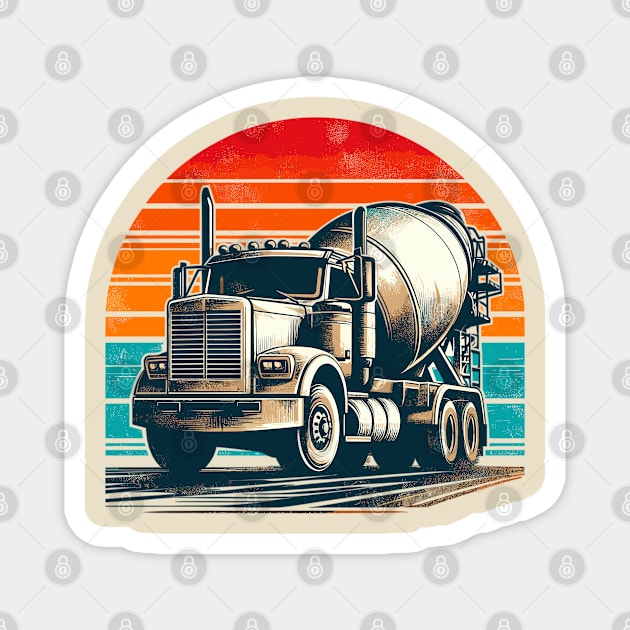 Concrete Mixer Truck Magnet by Vehicles-Art