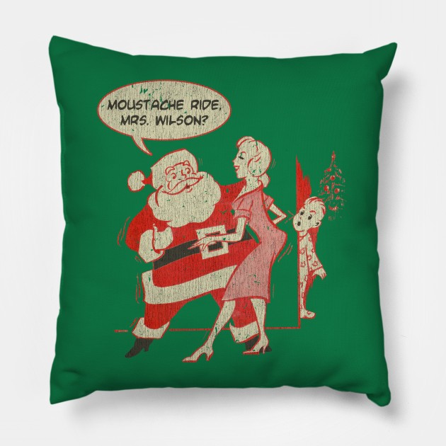 Moustache Ride Santa Pillow by JCD666