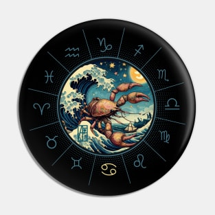 ZODIAC Cancer - Astrological CANCER - CANCER - ZODIAC sign - Van Gogh style - 9 Pin