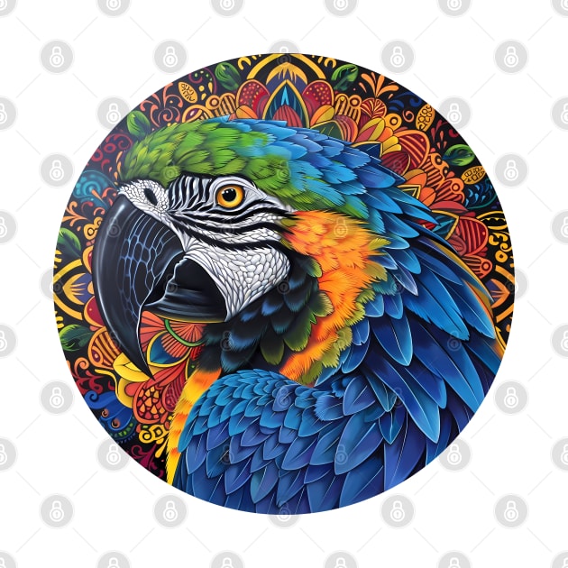 Mandala - Blue Macaw by aleibanez