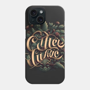 Quote typography Monogram Letter plant Phone Case