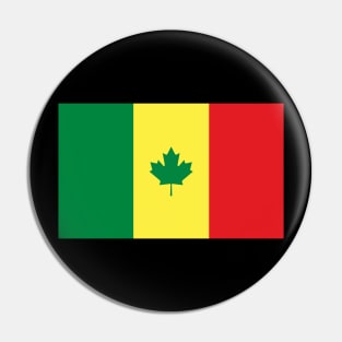 Senegal / Canada Flag Mashup Pin