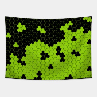 Hex Lime & Black Tapestry