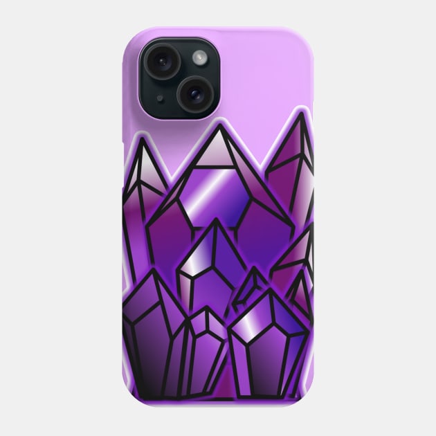 Amethyst Cluster Phone Case by Joselitoq