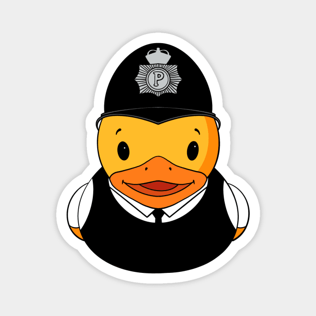 British Bobby Rubber Duck Magnet by Alisha Ober Designs