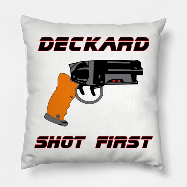 Deckard Shot First Pillow by HellraiserDesigns